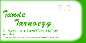 tunde tarnoczy business card